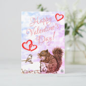 Kunstmatige dierlijke kleurige tekstValentijnsdag  (Staand voorkant)