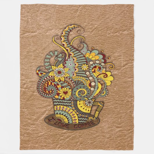 Kunstmatige doodle tekenkunst fleece deken (Voorkant)