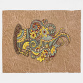 Kunstmatige doodle tekenkunst fleece deken (Voorkant (Horizontaal))