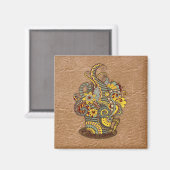 Kunstmatige doodle tekenkunst magneet (Voorkant / Achterkant)