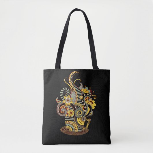 Kunstmatige doodle tekenkunst tote bag (Voorkant)