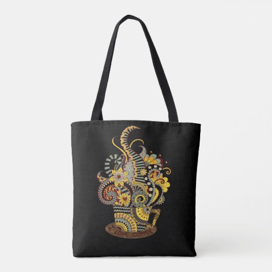Kunstmatige doodle tekenkunst tote bag (Achterkant)