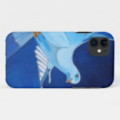 Kunstmatige duif omtrek kunst in Cerulean Blue Case-Mate iPhone Case (Achterkant (horizontaal))