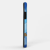 Kunstmatige duif omtrek kunst in Cerulean Blue Case-Mate iPhone Case (Achterkant/rechts)