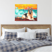 Kunstmatige Duitse Abstracte schilderijen in Sheph Canvas Afdruk (Insitu (Slaapkamer))