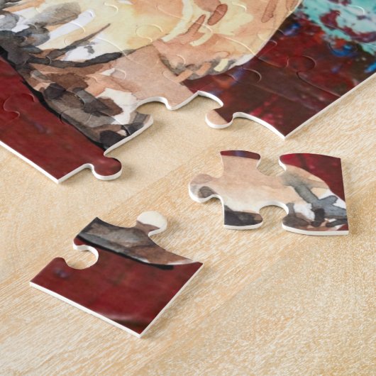 Kunstmatige Duitse Abstracte schilderijen in Sheph Legpuzzel (Zijkant)