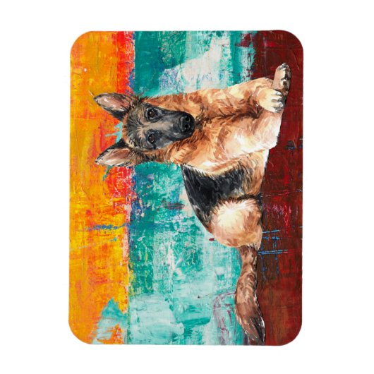 Kunstmatige Duitse Abstracte schilderijen in Sheph Magneet (Verticaal)