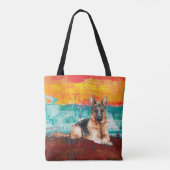 Kunstmatige Duitse Abstracte schilderijen in Sheph Tote Bag (Achterkant)