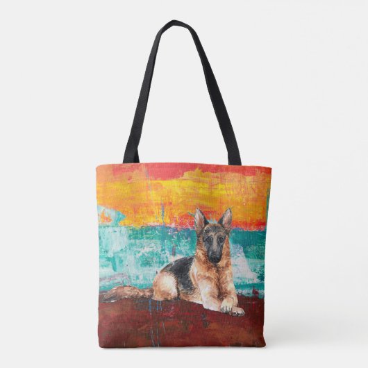 Kunstmatige Duitse Abstracte schilderijen in Sheph Tote Bag (Achterkant)