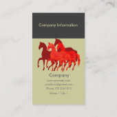 Kunstmatige    EasyCustom Waterverf Magic Horses Visitekaartje (Achterkant)