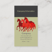 Kunstmatige    EasyCustom Waterverf Magic Horses Visitekaartje (Achterkant)