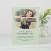 Kunstmatige elegante viering van het leven Funeral Kaart (Staand voorkant)