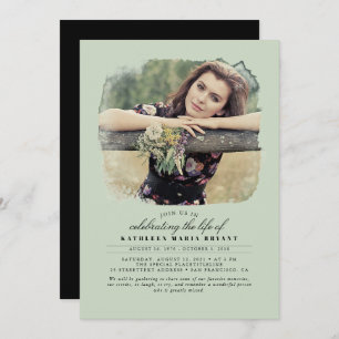 Kunstmatige elegante viering van het leven Funeral Kaart