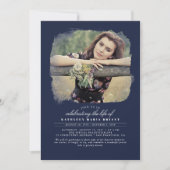 Kunstmatige elegante viering van het leven Funeral Kaart (Voorkant)