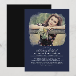 Kunstmatige elegante viering van het leven Funeral Kaart