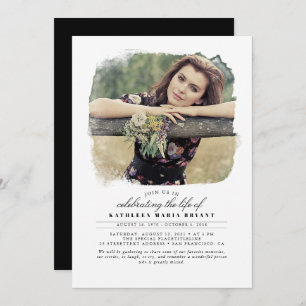 Kunstmatige elegante viering van het leven Funeral Kaart