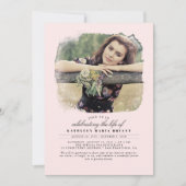 Kunstmatige elegante viering van het leven Funeral Kaart (Voorkant)