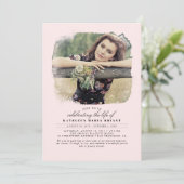 Kunstmatige elegante viering van het leven Funeral Kaart (Staand voorkant)