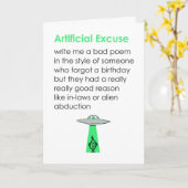 Kunstmatige excuus een laat gedicht over een geluk kaart (Gele Bloem)