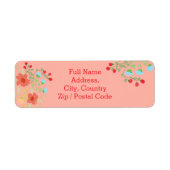 Kunstmatige Floral  Return Address Label (Voorkant)