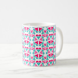 Kunstmatige Floral Two-Tone koffiekoffie-mok Koffiemok