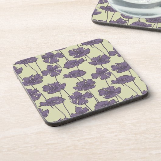 Kunstmatige  florale achtergrond bier onderzetter (Linkerzijde)