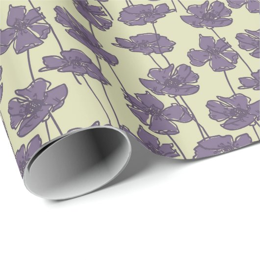 Kunstmatige  florale achtergrond cadeaupapier (Rol Hoek)