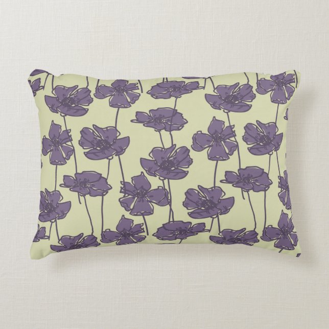 Kunstmatige  florale achtergrond decoratief kussen (Voorkant)