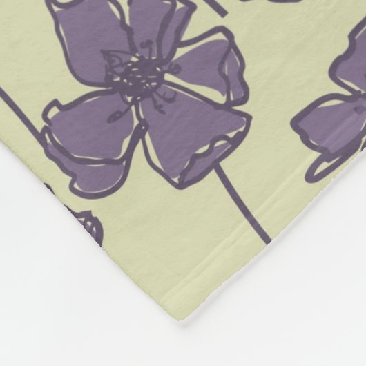 Kunstmatige  florale achtergrond fleece deken (Hoek)