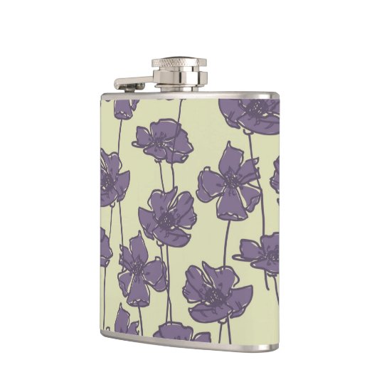 Kunstmatige  florale achtergrond heupfles (Links)