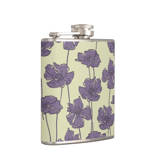 Kunstmatige  florale achtergrond heupfles (Rechts)