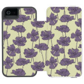 Kunstmatige  florale achtergrond incipio iPhone portemonnee hoesje (Agenda Open)