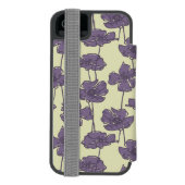 Kunstmatige  florale achtergrond incipio iPhone portemonnee hoesje (Agenda Achterkant)