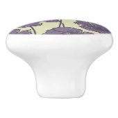 Kunstmatige florale achtergrond keramische knop (Zijkant)