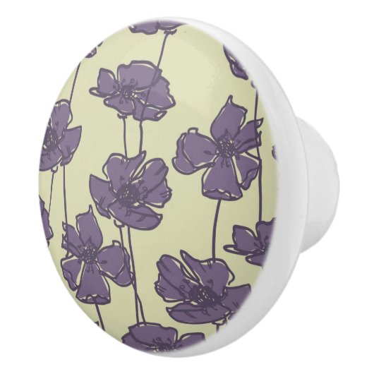 Kunstmatige  florale achtergrond keramische knop (Rechts)