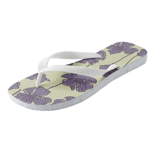 Kunstmatige  florale achtergrond teenslippers (Schuin)