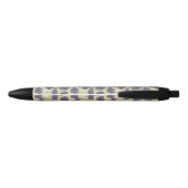 Kunstmatige florale achtergrond zwarte inkt pen (Achterkant)