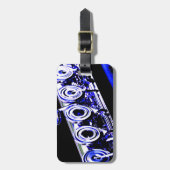 Kunstmatige flute Silver Metal Beauful Fun Bagagelabel (Voorkant verticaal)