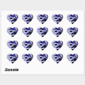 Kunstmatige flute Silver Metal Beauful Fun Hart Sticker (Vel)