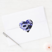 Kunstmatige flute Silver Metal Beauful Fun Hart Sticker (Envelop)