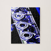 Kunstmatige flute Silver Metal Beauful Fun Legpuzzel (Verticaal)