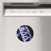 Kunstmatige flute Silver Metal Beauful Fun Magneet (Insitu (Vaatwasser))