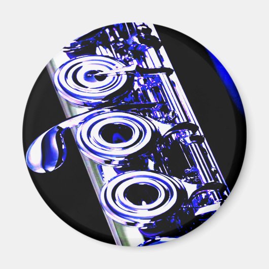 Kunstmatige flute Silver Metal Beauful Fun Magneet (Voorkant)