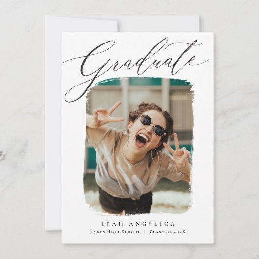 Kunstmatige foto-Afstuderen Aankondiging (Voorkant)