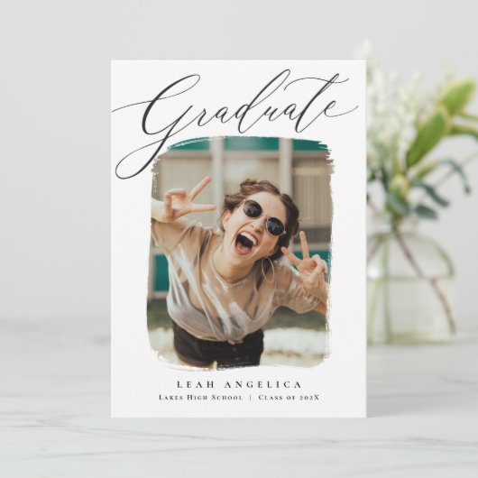 Kunstmatige foto-Afstuderen Aankondiging (Staand voorkant)