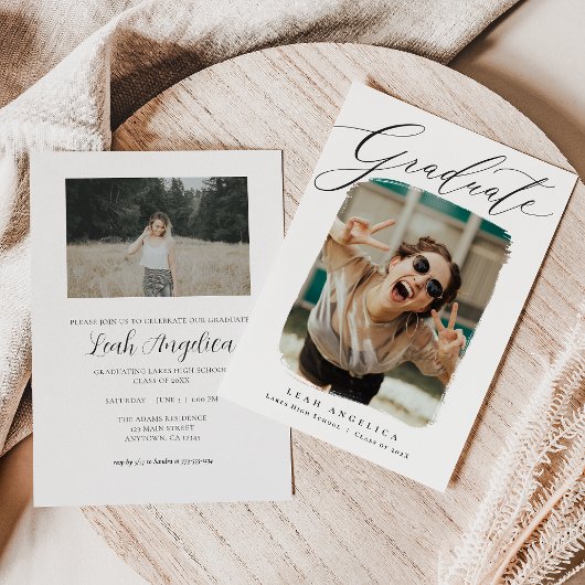 Kunstmatige foto-Afstuderen Aankondiging