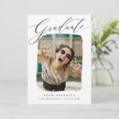 Kunstmatige foto-Afstuderen Bedankkaart (Staand voorkant)