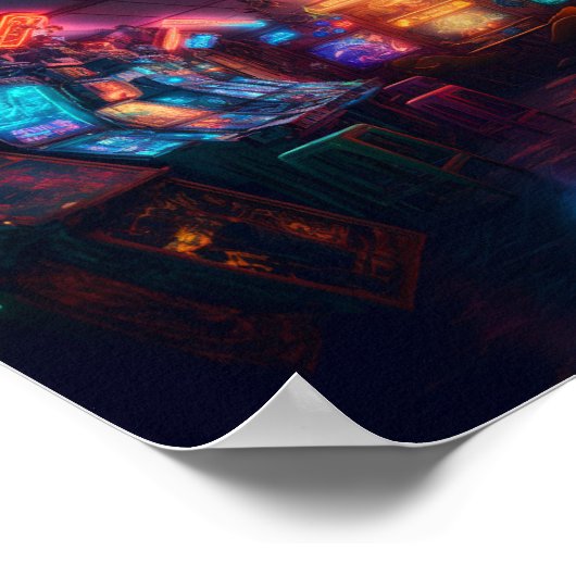 Kunstmatige game room poster (Hoek)