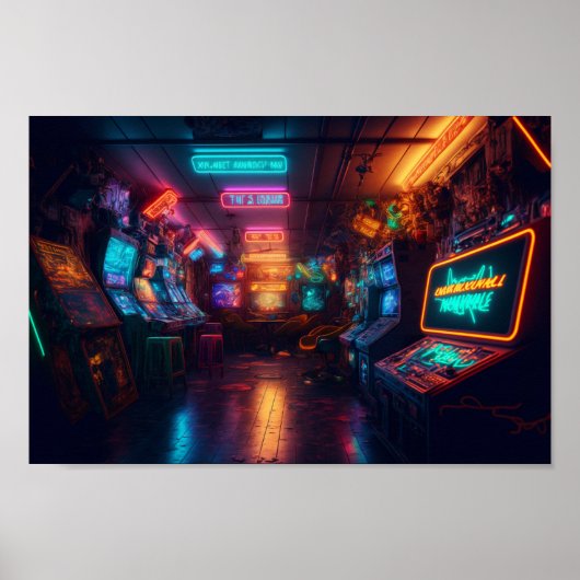 Kunstmatige game room poster (Voorkant)