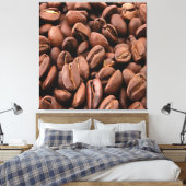 Kunstmatige gebrande koffiebonen canvas afdruk (Insitu (Slaapkamer))